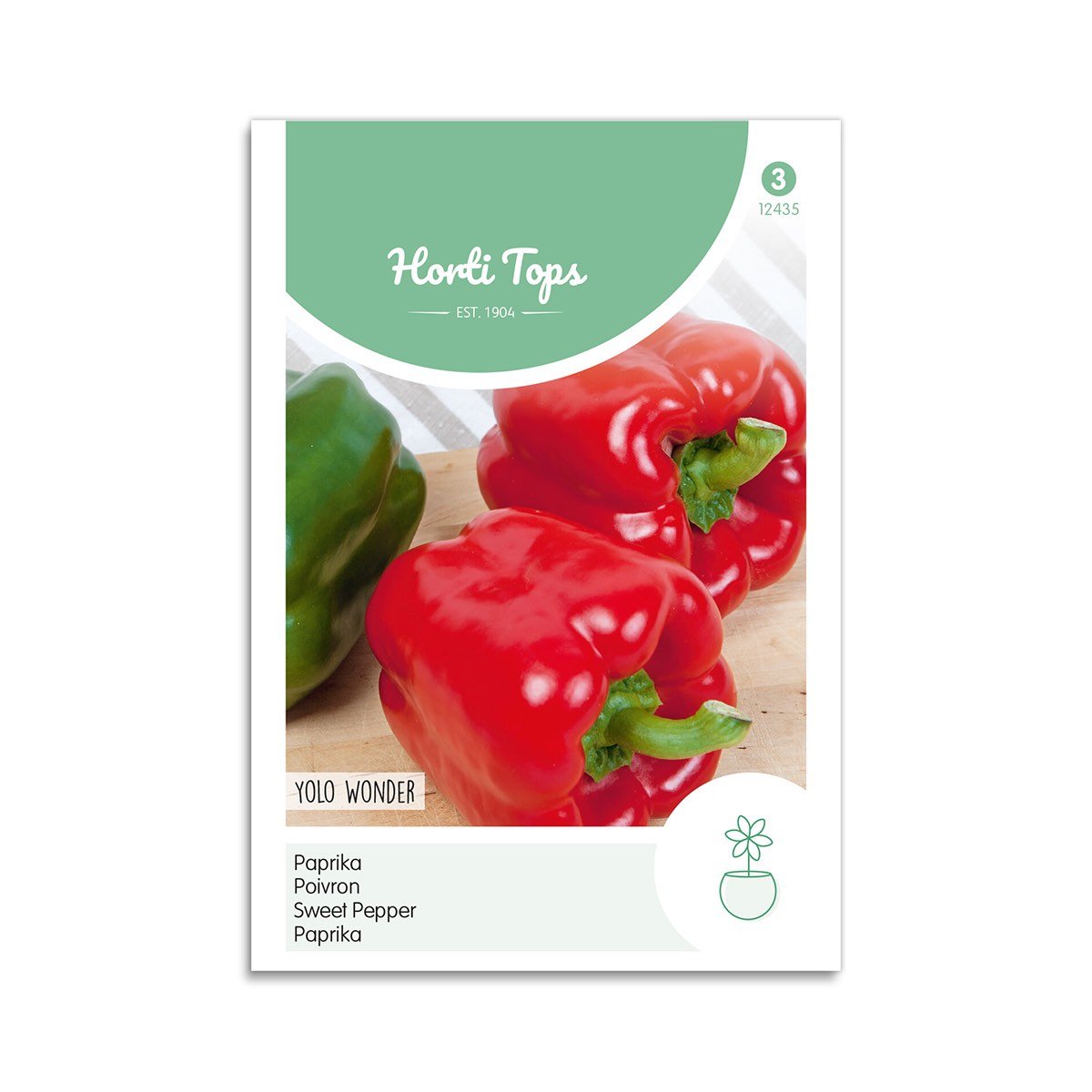 Horti Tops Yolo Wonder peberfrø Pose med Horti Tops Yolo Wonder peberfrø