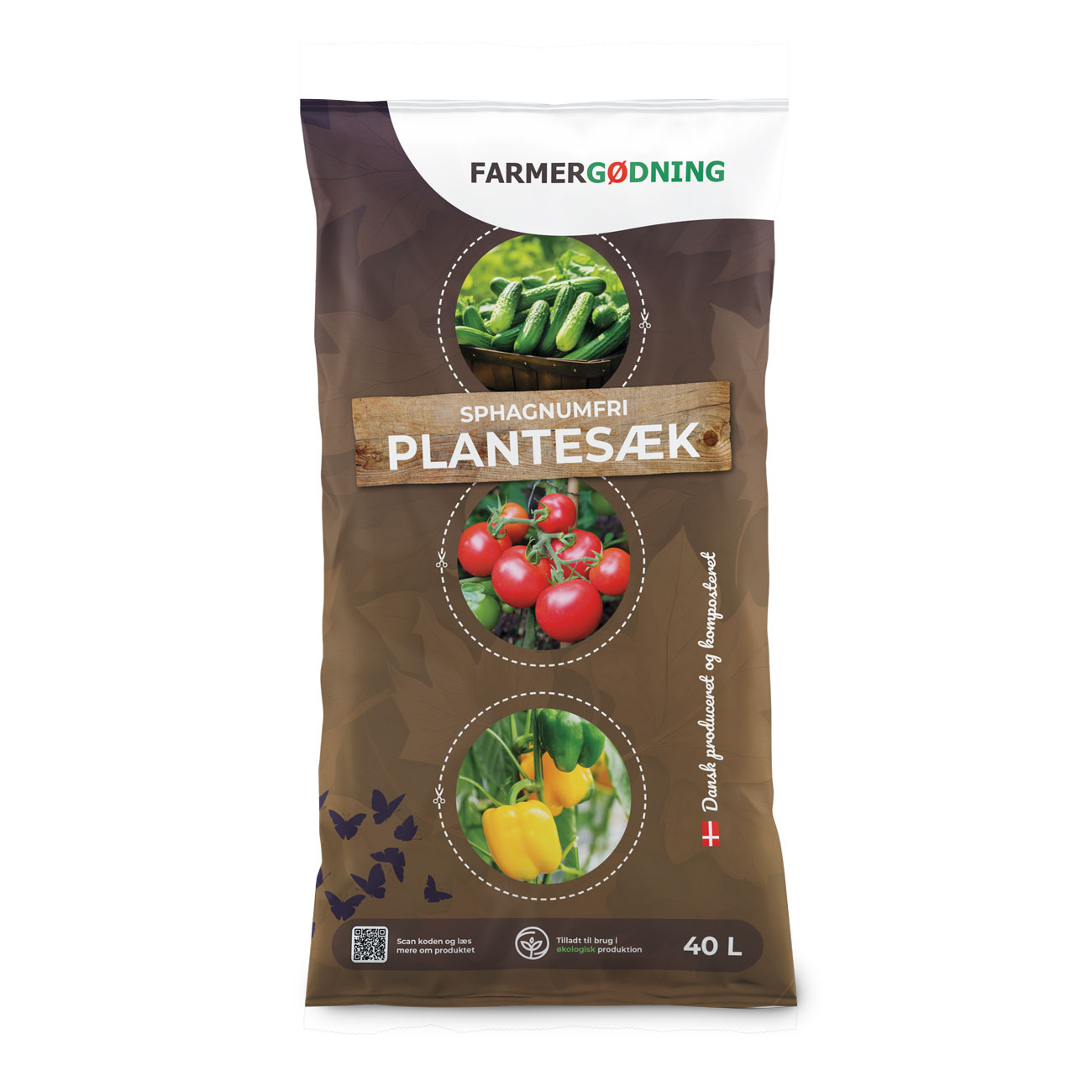 Farmergødning sphagnumfri plantesæk 40L Farmergødning sphagnumfri plantesæk til grøntsager 40L