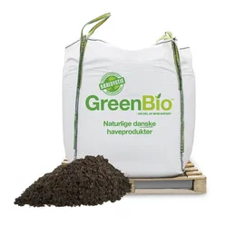 GreenBio naturgødning i bigbag på palle Stor GreenBio bigbag med naturgødning på palle