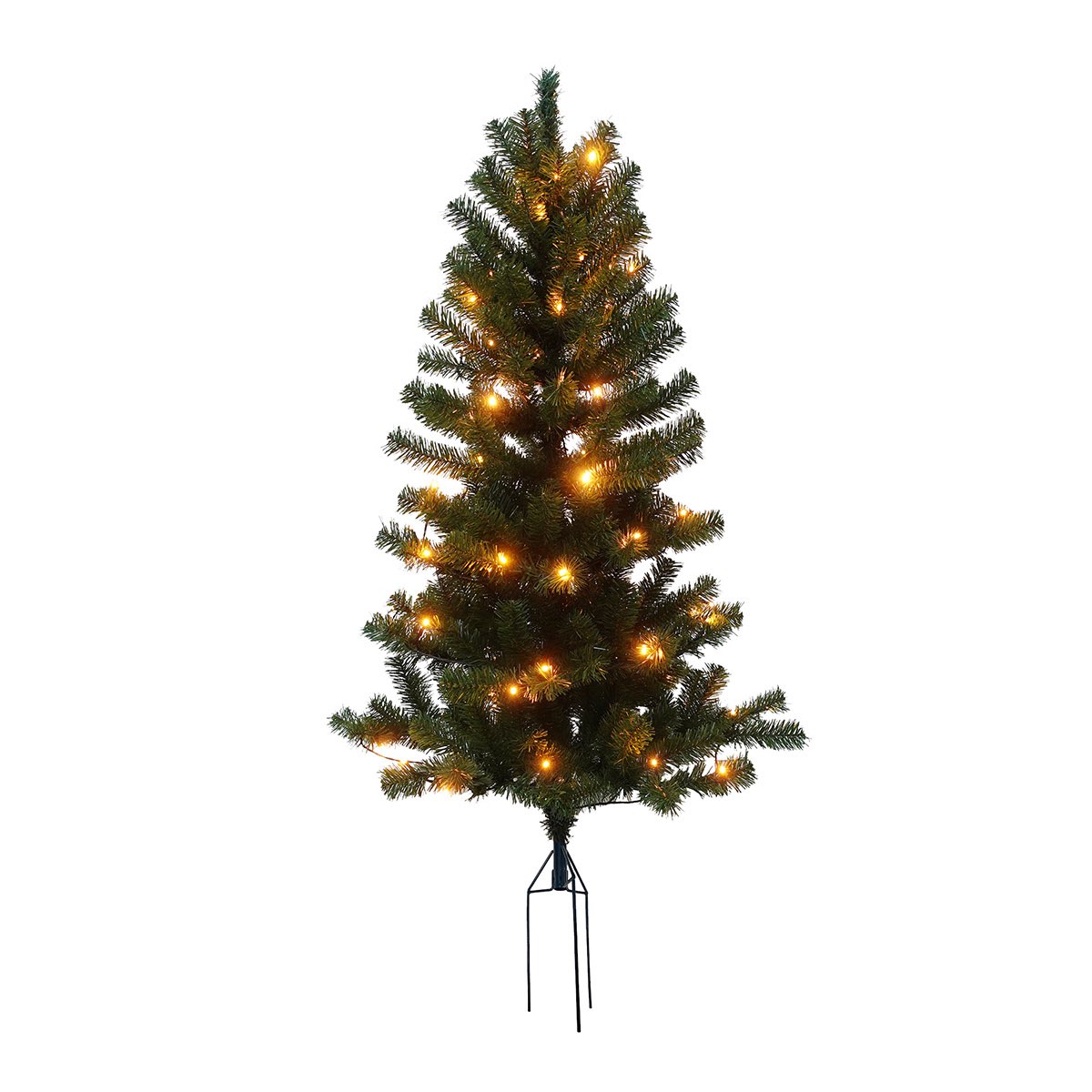 Kunstigt juletræ med varm LED-lys Lille kunstigt juletræ med varm LED-belysning
