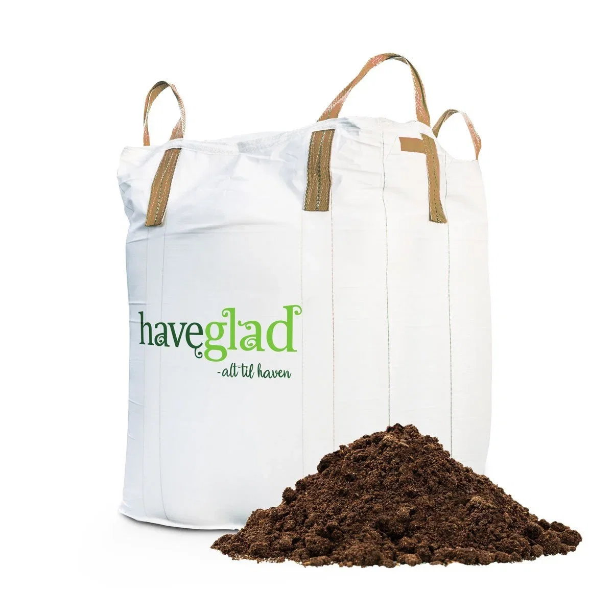 Stor Haveglad bigbag med muldjord foran
