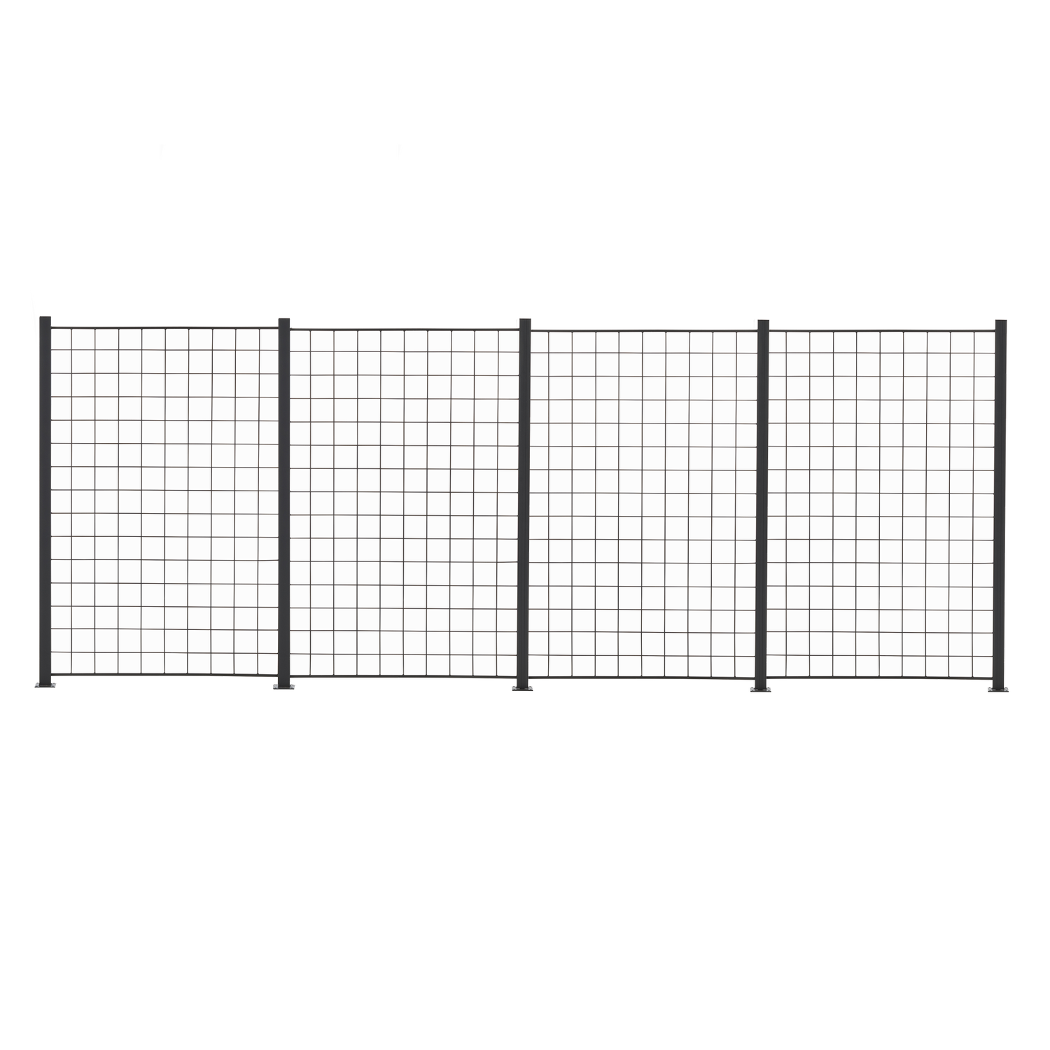4 fag espalie sort 150x100 cm inkl. 5 alu stolper 158 cm - 116-097