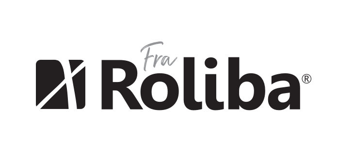 Fra Roliba logo i sort på hvid baggrund
