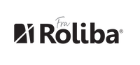 Fra Roliba logo i sort på hvid baggrund