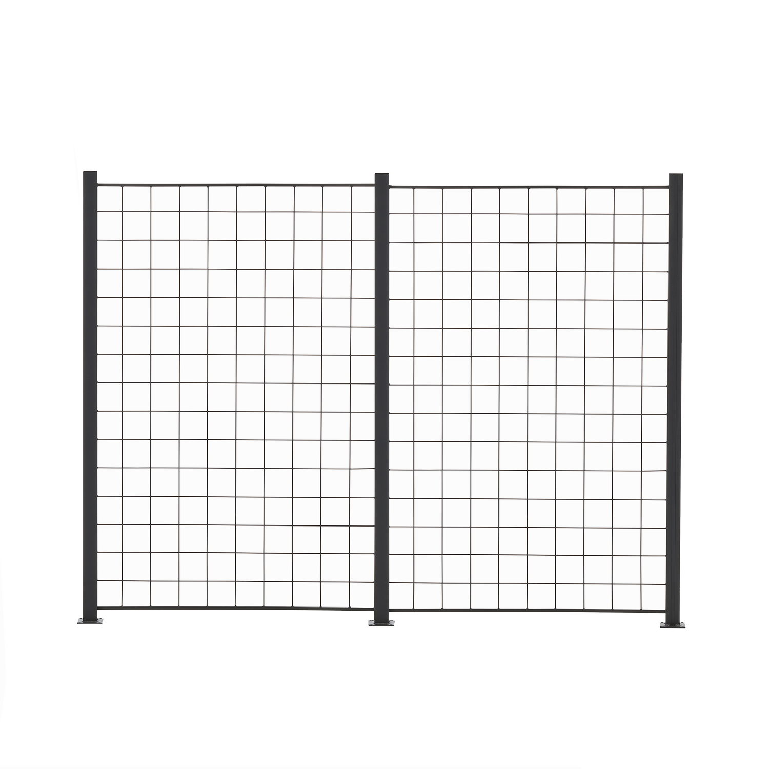2 fag espalie sort 150x100 cm inkl. 3 alu stolper 158 cm - 116-095
