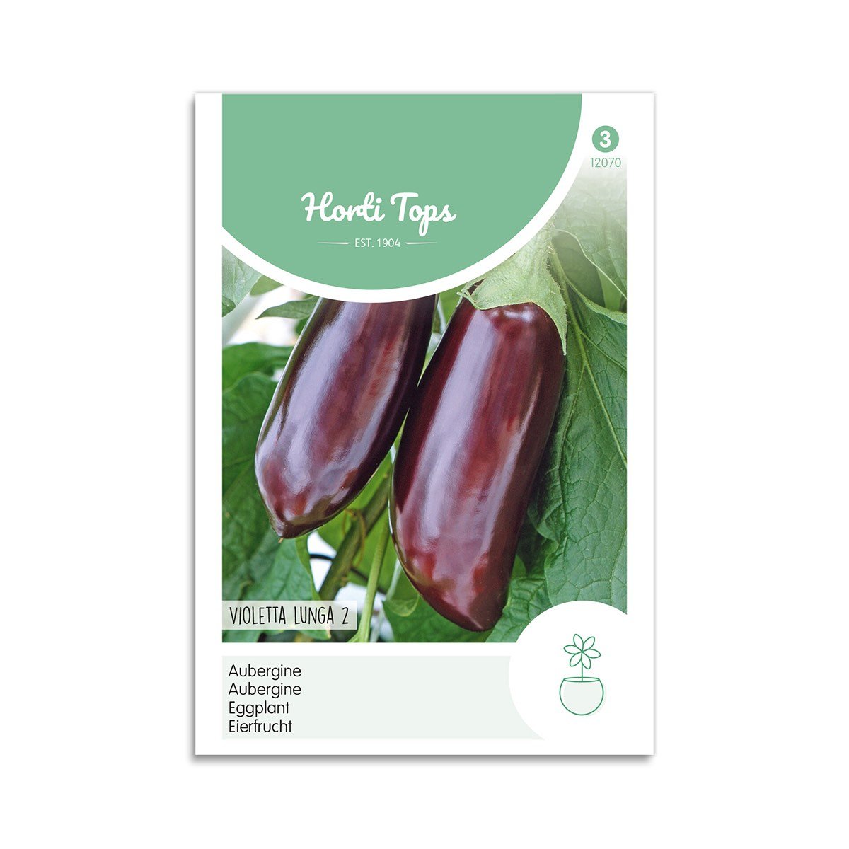 Frøpose med aubergine Violetta Lunga 2
