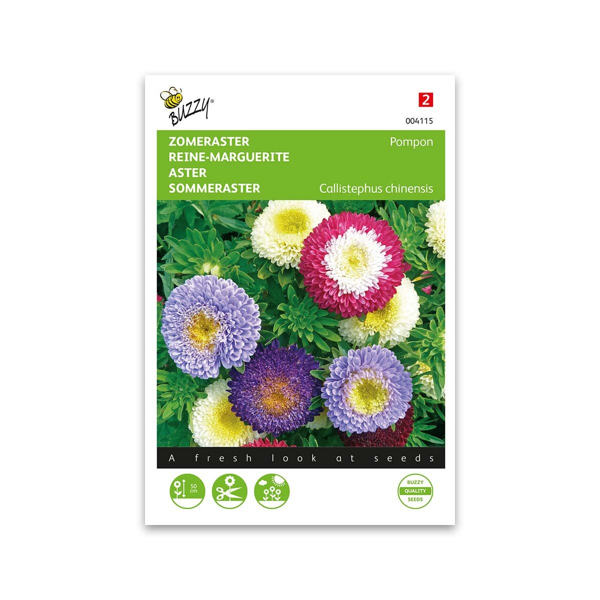 Sommerasters frø, "pompom" - mix