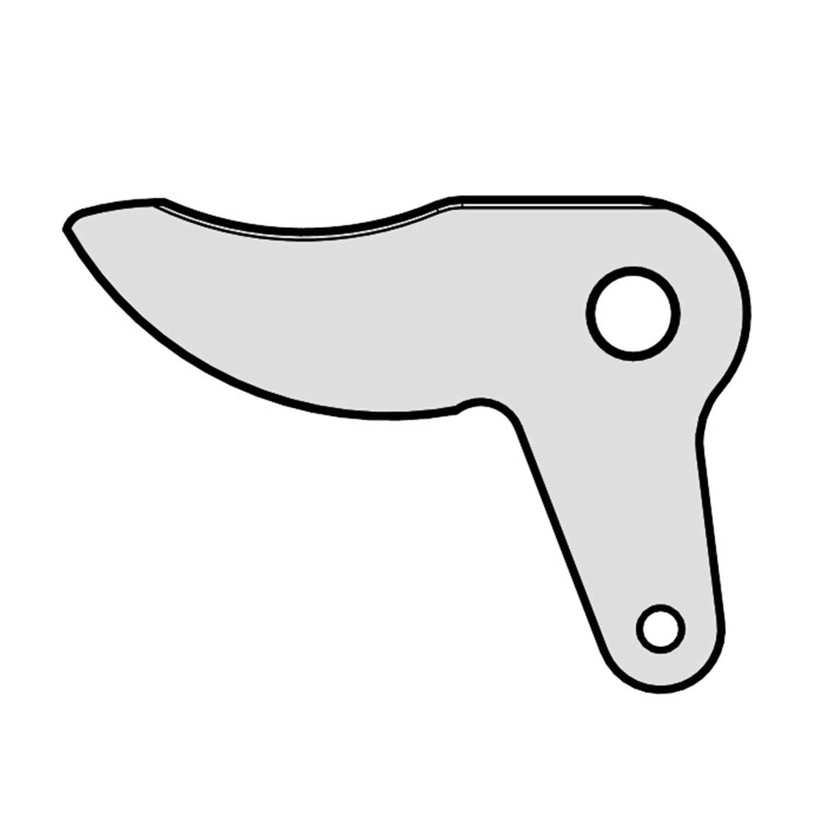 Illustration af udskiftelig knivklinge med to huller