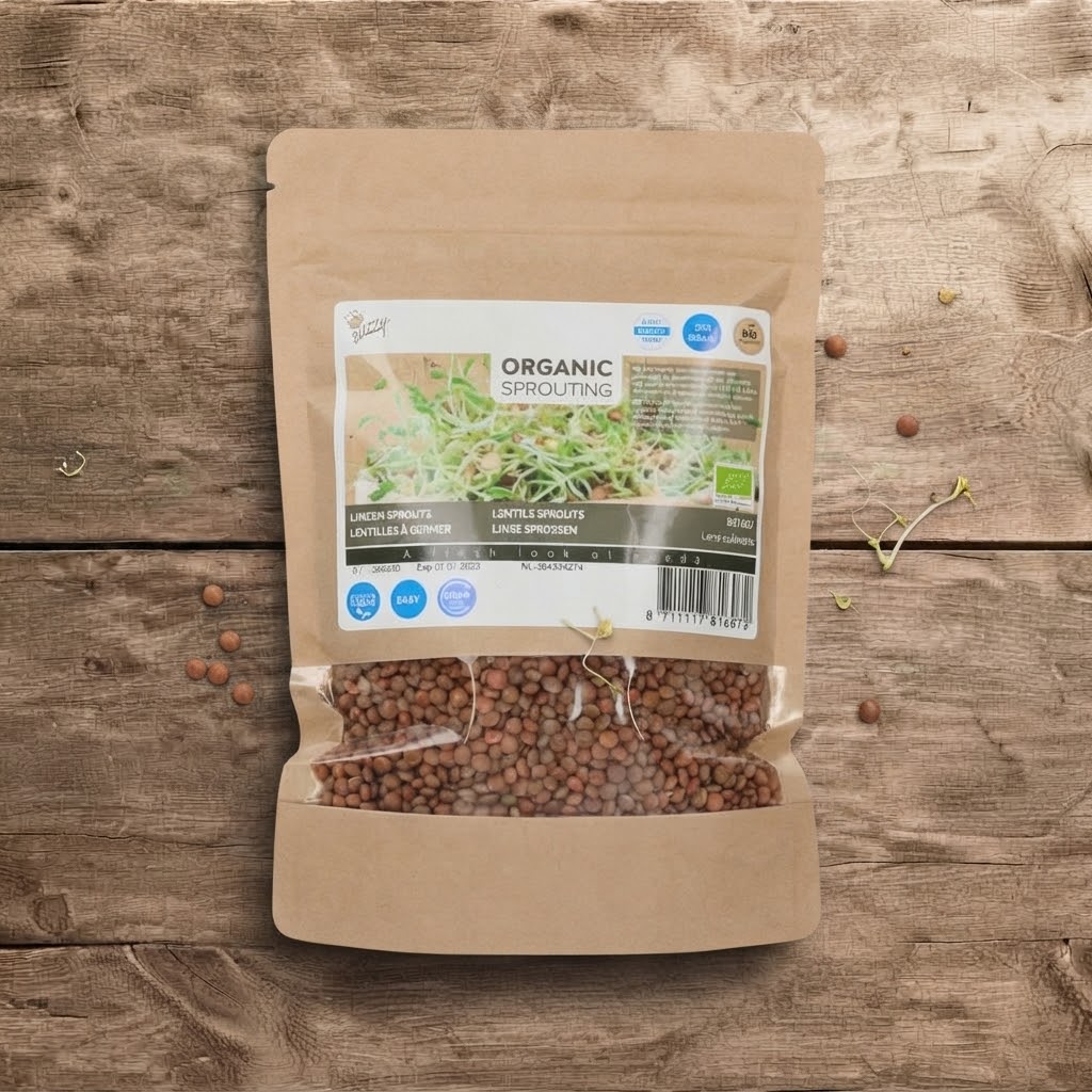 Økologiske linsespirer frø - 250 g