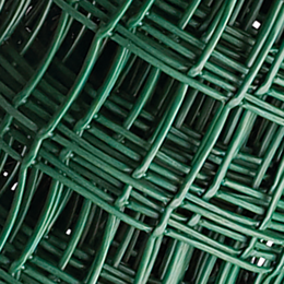 Detalje af grøn flettet plastkurv