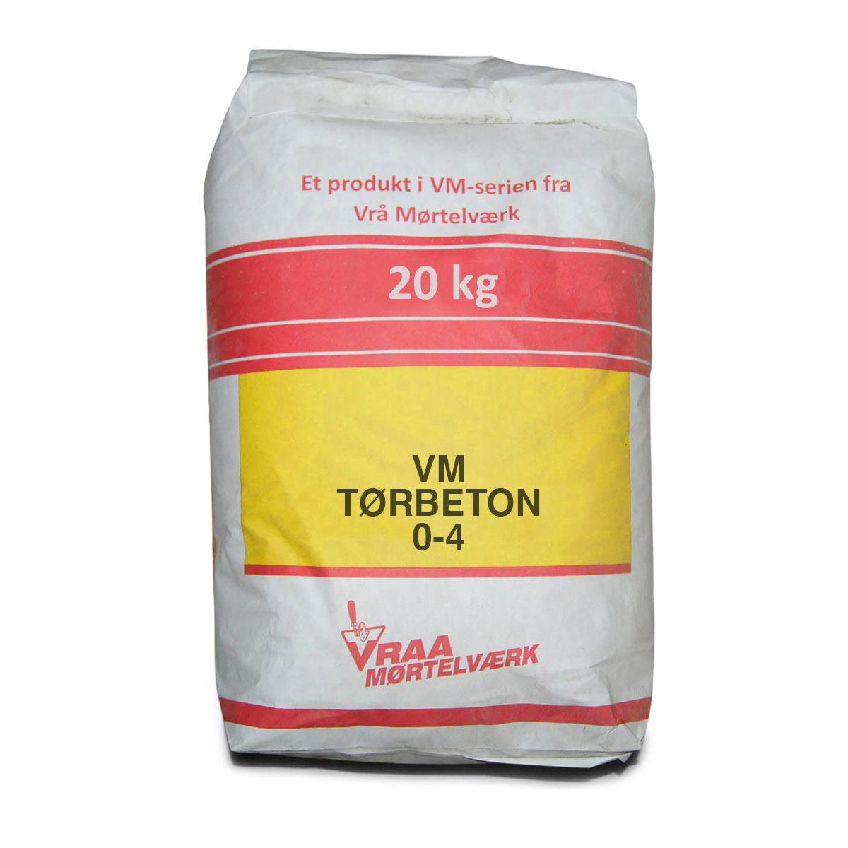 VM tørbeton 0-4, 20 kg Sæk med VM tørbeton 0-4, 20 kg fra Vraa