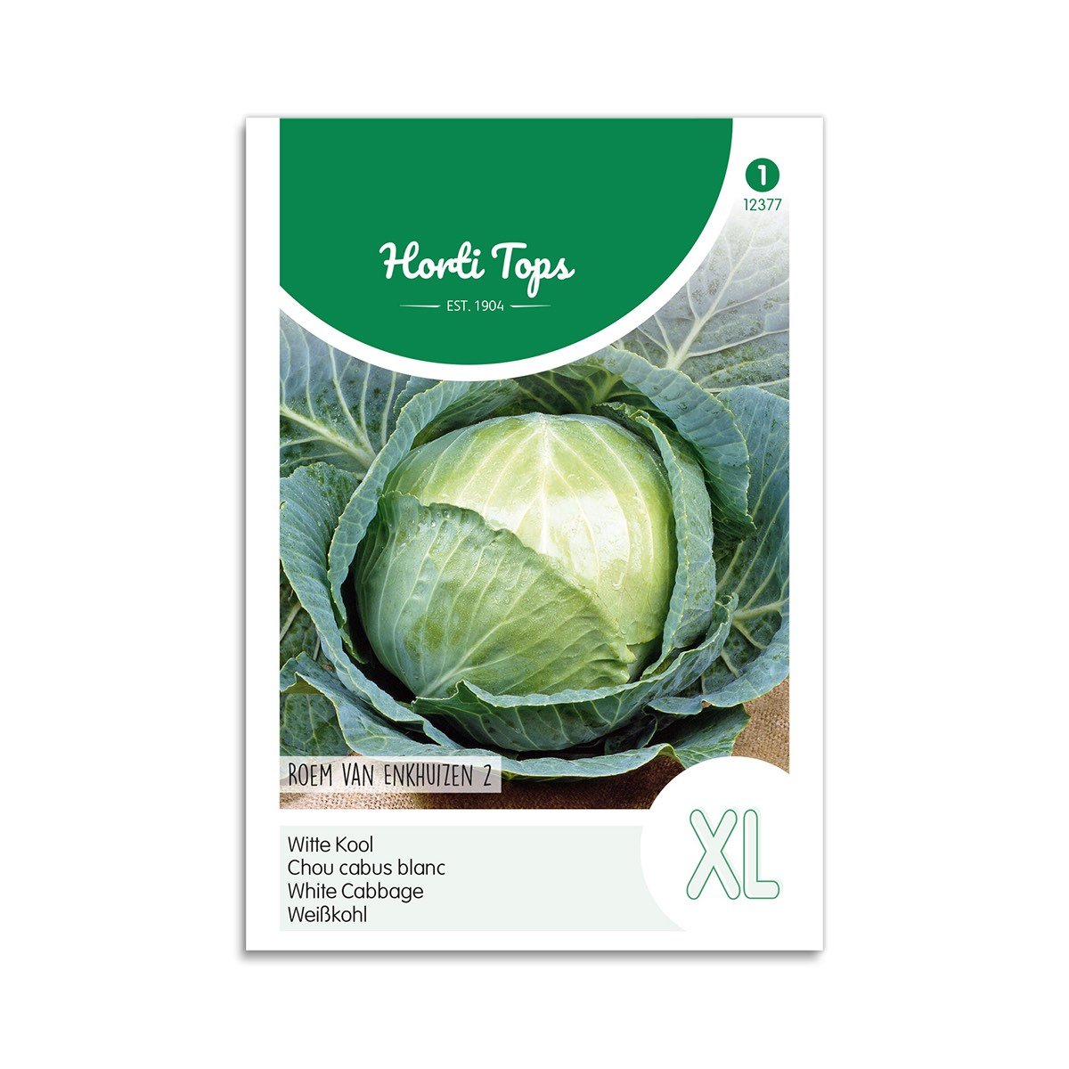 Horti Tops hvidkål frø XL Frøpose med Horti Tops hvidkål