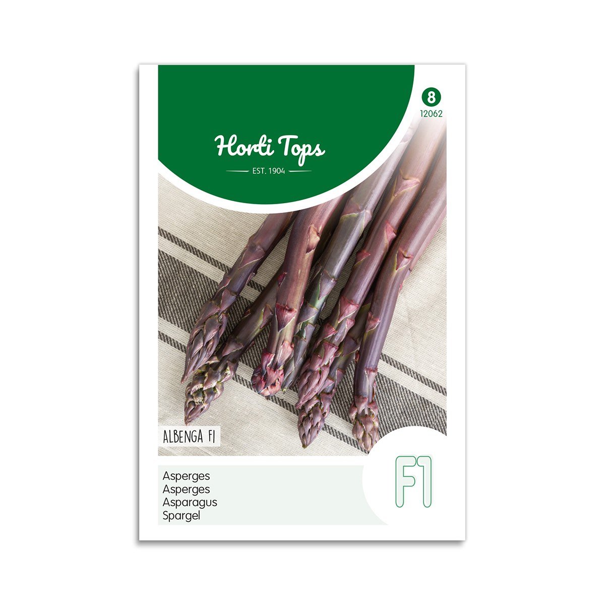 Horti Tops lilla asparges frø Albenga F1 Frøpose med lilla asparges Albenga F1 fra Horti Tops
