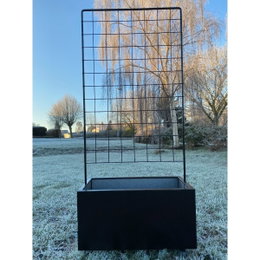 Sort plantekasse m/ espalier - 80 x 40 x 40 cm Sort plantekasse m/ espalier - 80 x 40 x 40 cm