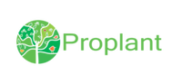 Proplant-logo – grønt rundet ikon med stiliseret træ og ordmærke Proplant logo: grønt cirkulært ikon med stiliseret træ og ordmærke 'Proplant'