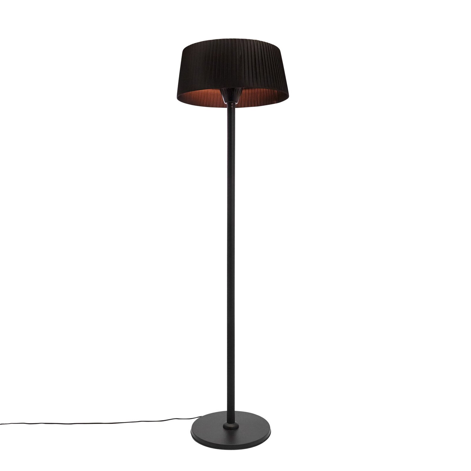 HORTUS terrassevarmer gulvmodel med skærm 900/1200/2100 W, HA, Ø60 cm, sort