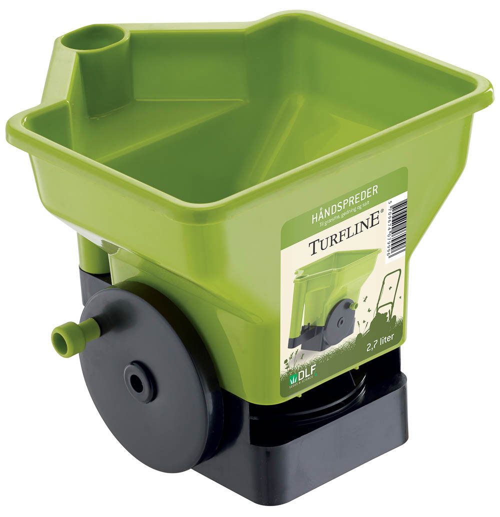 Turfline håndspreder 2,7 liter grøn Grøn Turfline håndspreder til frø og gødning