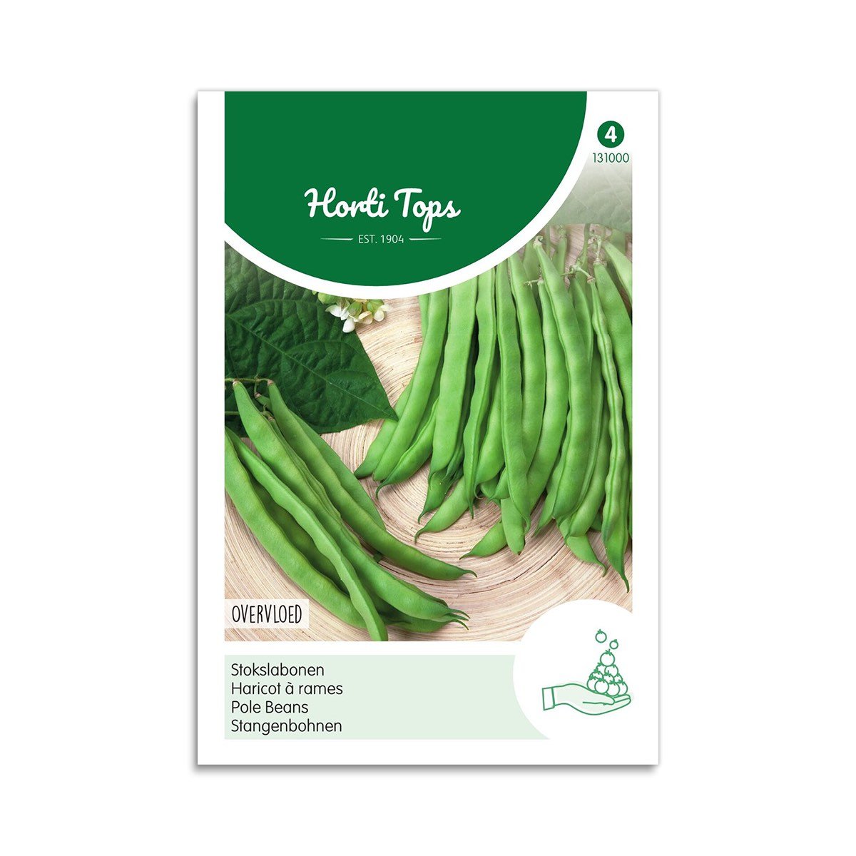 Frø til stangbønner Horti Tops Horti Tops frøpose med grønne stangbønner