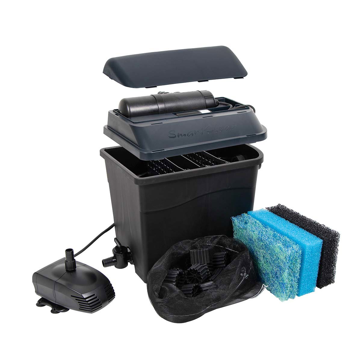 Komplet havedamsfilter med pumpe og skumfiltre