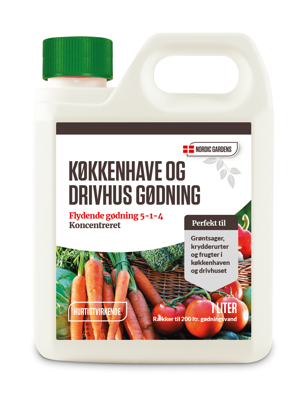 Nordic Gardens flydende gødning til køkkenhave og drivhus